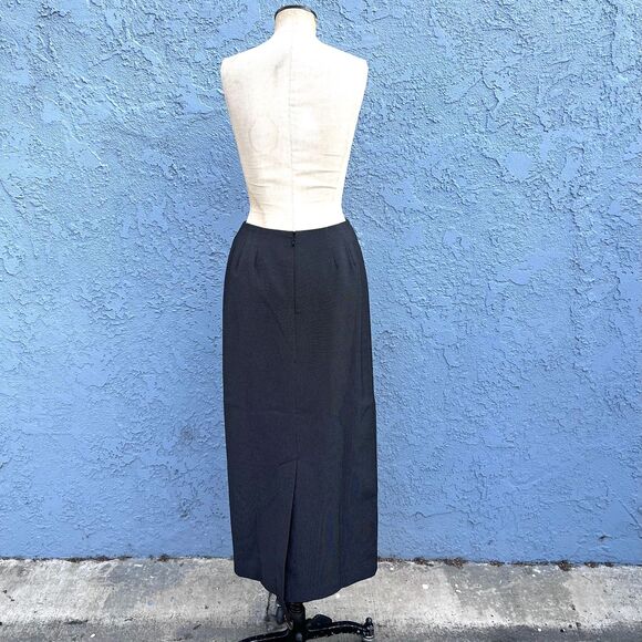 Vintage Column Skirt Plaid Maxi Minimalist Classic by Larry Levine office work - Picture 8 of 10